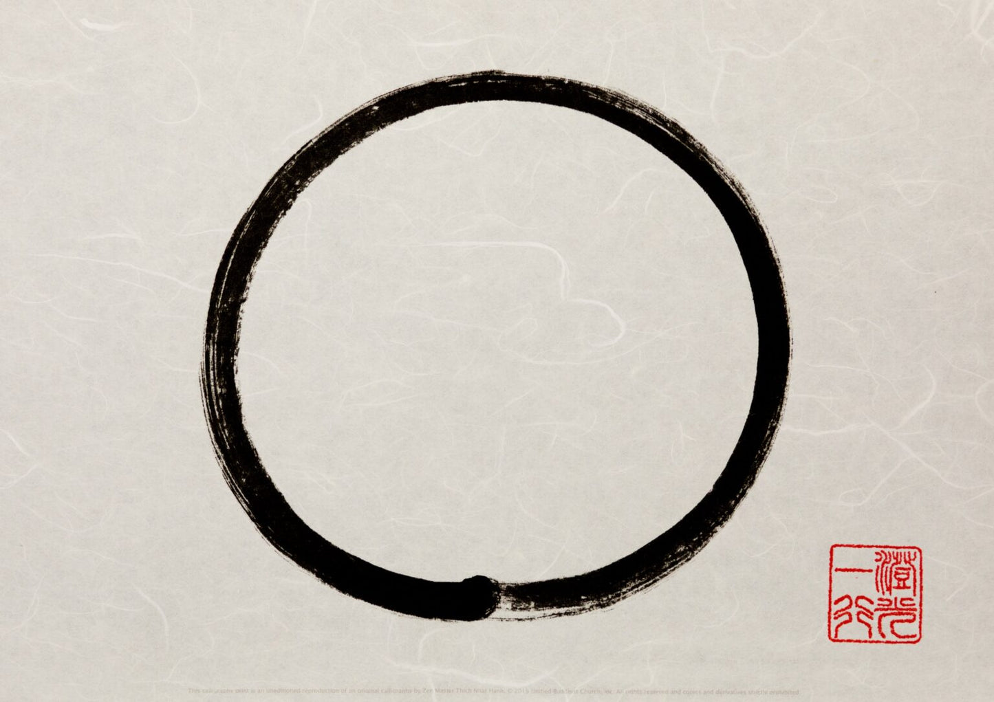 Zen Circle Calligraphy Art by Thich Nhat Hanh – Zen Circle Enso, Circle of Enlightenment