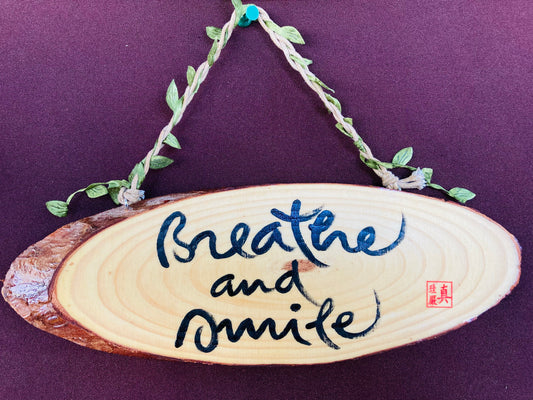 Wood Art with Calligraphy
