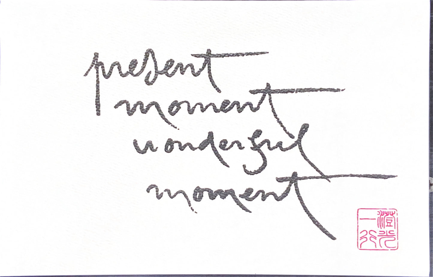 Large Calligraphy Note Card