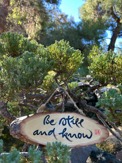 Wood Art with Calligraphy