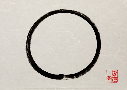 Zen Circle Calligraphy Art by Thich Nhat Hanh – Zen Circle Enso, Circle of Enlightenment